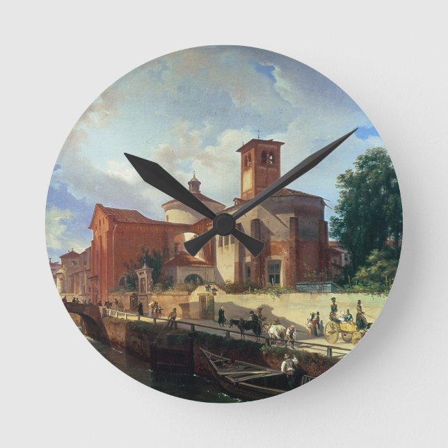 Via Fatabene Fratelli, Milan 1830 Round Clock (Front)