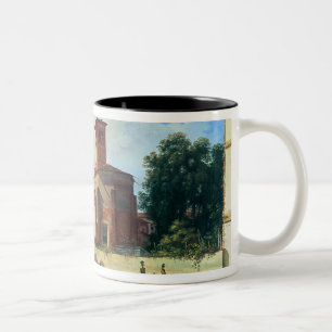 Via Fatabene Fratelli, Milan, 1830 Two-Tone Coffee Mug