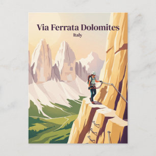 Via Ferrata Dolomites Italy Postcard