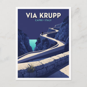 Via Krupp Capri Italy Keepsake Postcard