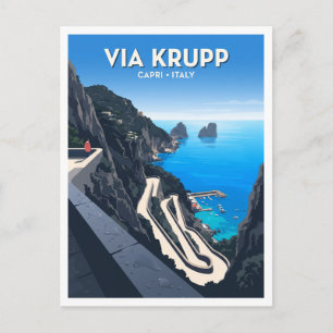 Via Krupp Capri Italy Keepsake Postcard