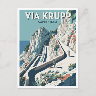 Via Krupp Capri Italy Keepsake Postcard