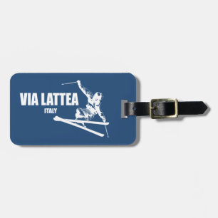 Via Lattea Skier Luggage Tag