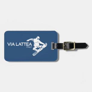 Via Lattea Snowboarder Luggage Tag