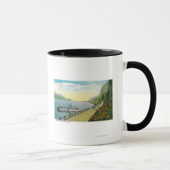 Viaduct Near Multnomah Falls, Columbia River Mug (Right)