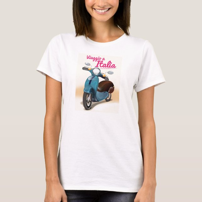 Viaggio a Italia travel poster print T-Shirt (Front)