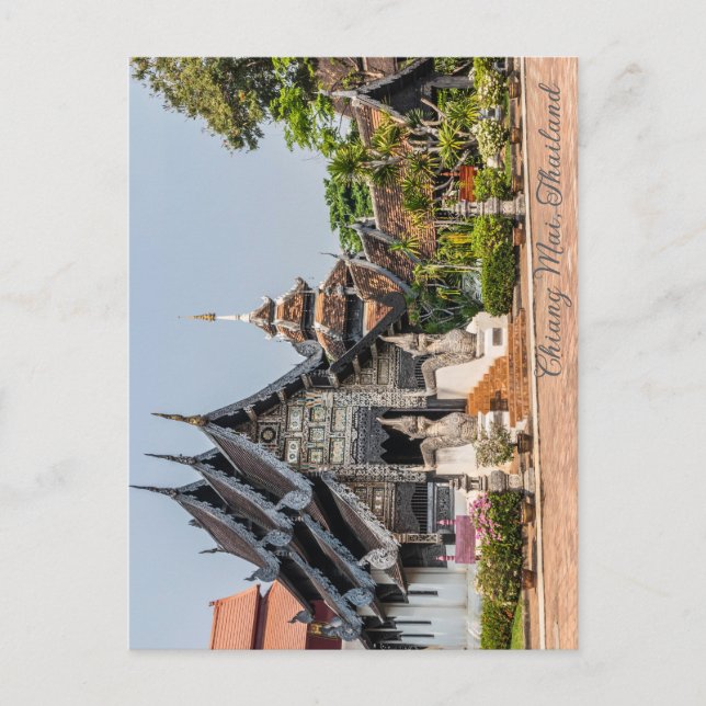 Viaharn in Wat Chedi Luang, Chiang Mai, Thailand Holiday Postcard (Front)