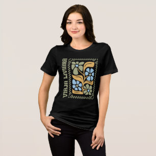 Viaja Liviana Boho Floral Spanish Quote Tri-Blend Shirt