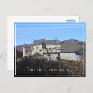 Vianden Castle Winter View, Luxembourg Postcard