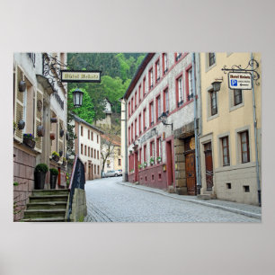 Vianden, Luxembourg street scene Poster