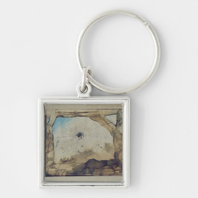 Vianden through a Spider's Web Key Ring (Front)