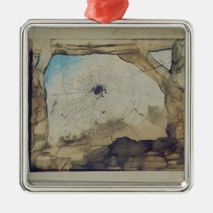 Vianden through a Spider's Web Metal Tree Decoration