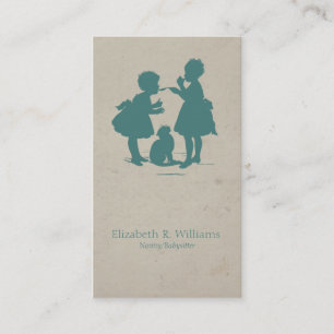 Viantage Children Silhouette Business Card