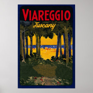 Viareggio Beach, Tuscany, Italy Poster