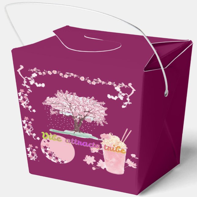 Vibe Attracts Tribe wine Favour Box (Back)