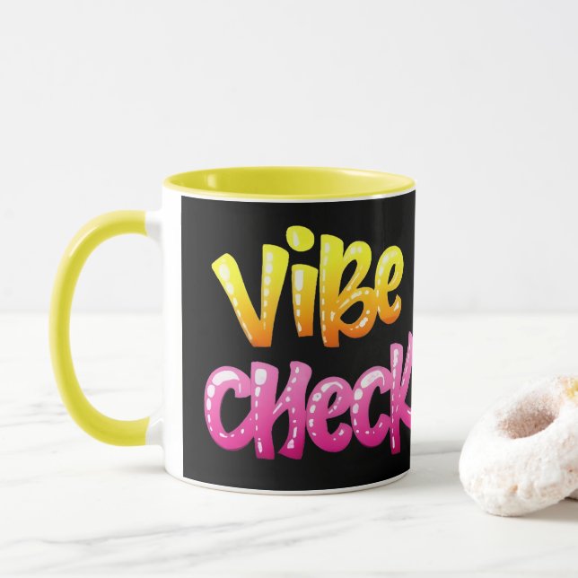 Vibe Check Cool Meme  Mug (With Donut)