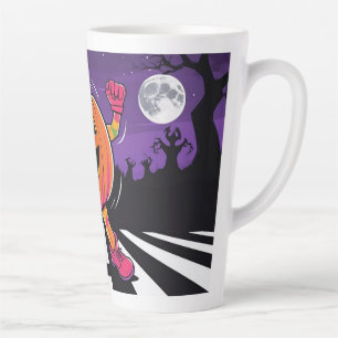 Vibe me Jack-o-lantern Long Sleeve Tshirt  Latte Mug