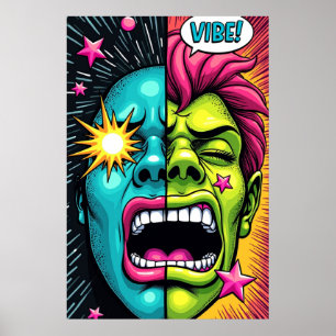 VIBE! Pop Art Scream Poster