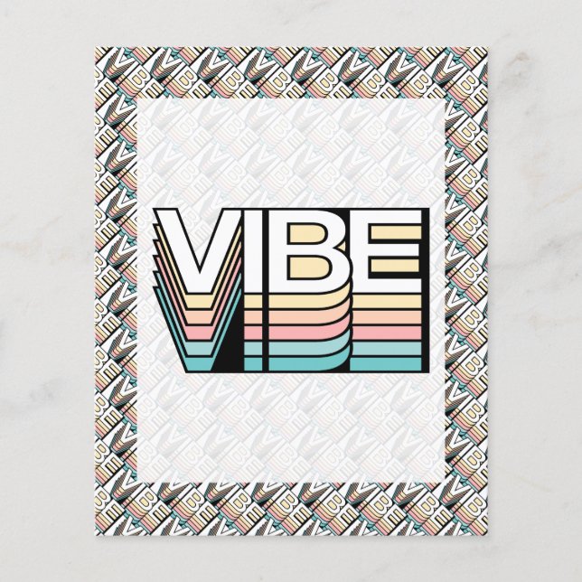 Vibe Retro Aesthetic Modern Mood Typography Flyer (Front)