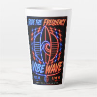 Vibe Wave Neon Surf Poster – Retro Synthwave Aesth