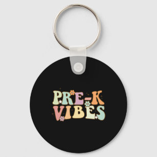 Vibes Back To School Retro Teacher Student  Key Ring