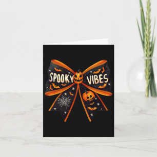 Vibes Coquette Bow Groovy Halloween Women Girls Ki Card