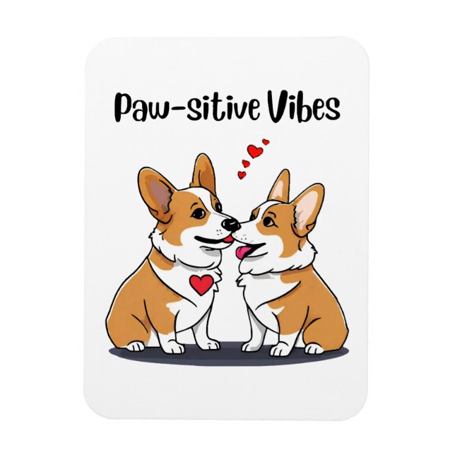  Vibes Corgis in Love Magnet (Vertical)