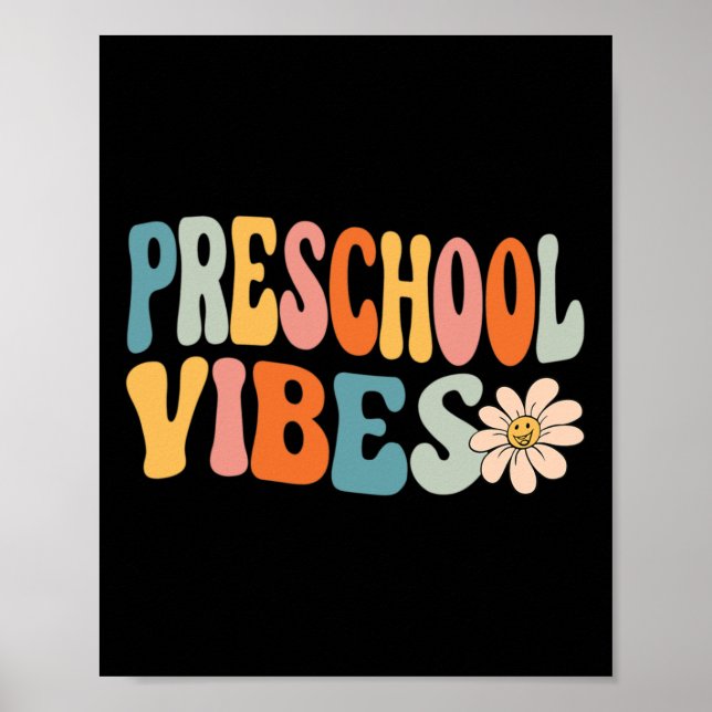 Vibes Cute Retro Back To School  Poster (Front)