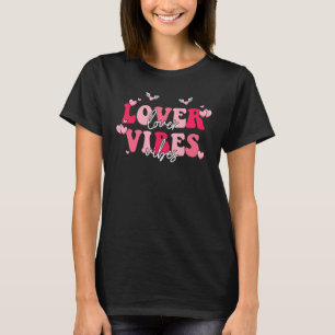 Vibes Happy Pink Valentine's Day Vintage Graphic T-Shirt