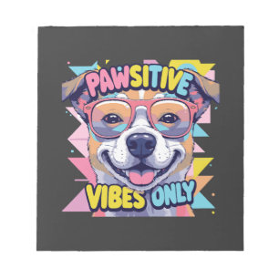 Vibes Only Funny Dog T-Shirt � Cool Dog Notepad