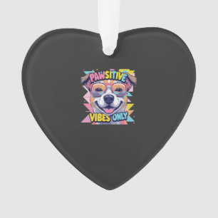 Vibes Only Funny Dog T-Shirt � Cool Dog Ornament