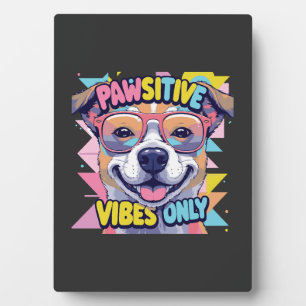 Vibes Only Funny Dog T-Shirt � Cool Dog Plaque