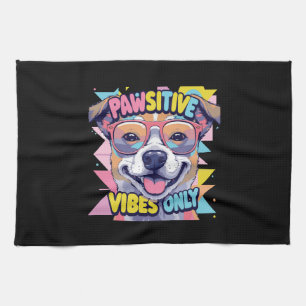 Vibes Only Funny Dog T-Shirt – Cool Dog Tea Towel