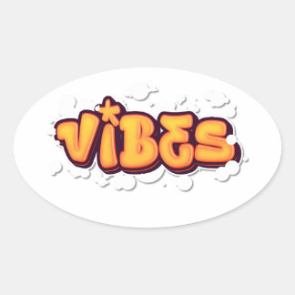 Vibes  oval sticker