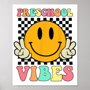 Vibes Retro Teacher Student Kid Last Day Of School Poster