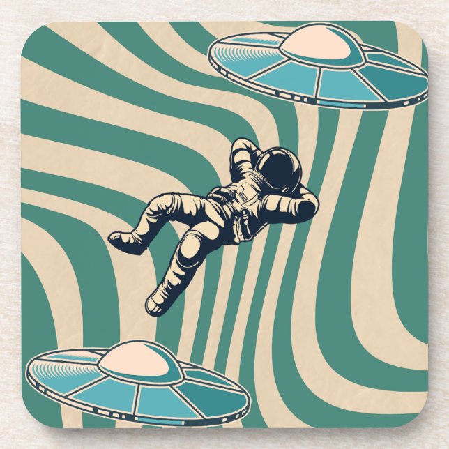 Vibing astronaut coaster (Front)