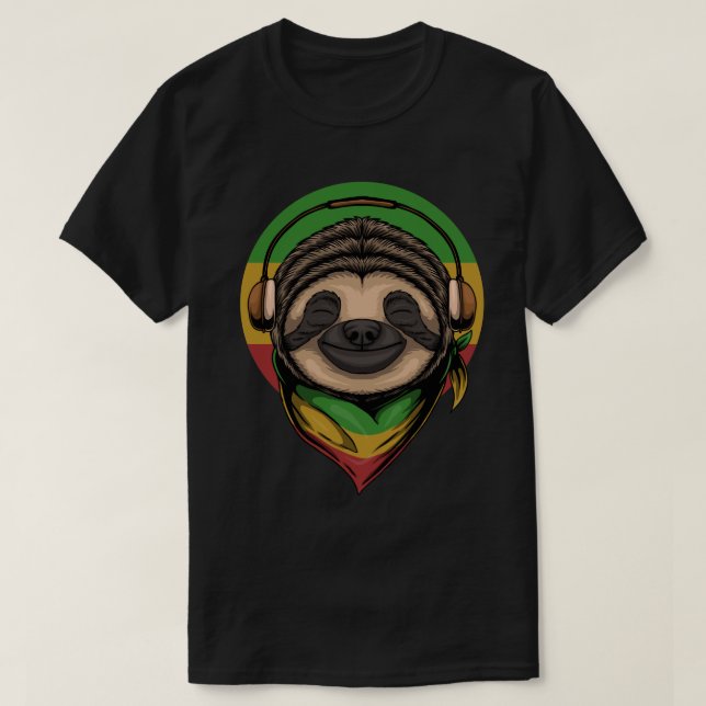 Vibing Sloth T-Shirt (Design Front)