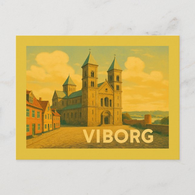 Viborg Denmark Cathedral Postcard (Front)