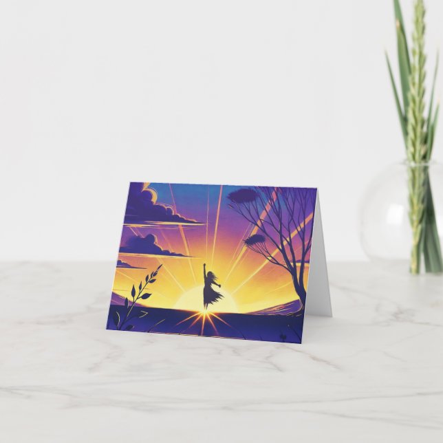 Vibrance Abstract Folded Greeting Card (Front)