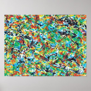 Vibrance colours in abstract art form poster