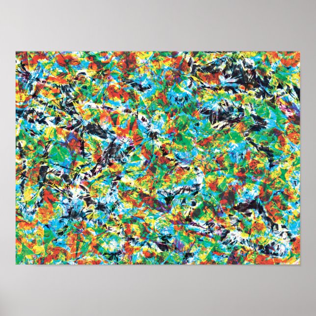 Vibrance colours in abstract art form poster (Front)