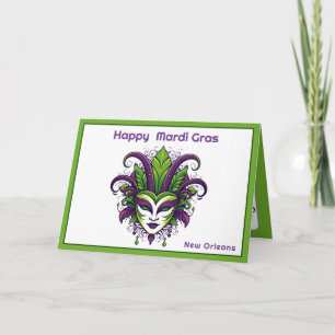 💚💜💛Vibrance of Mardi Gras Card