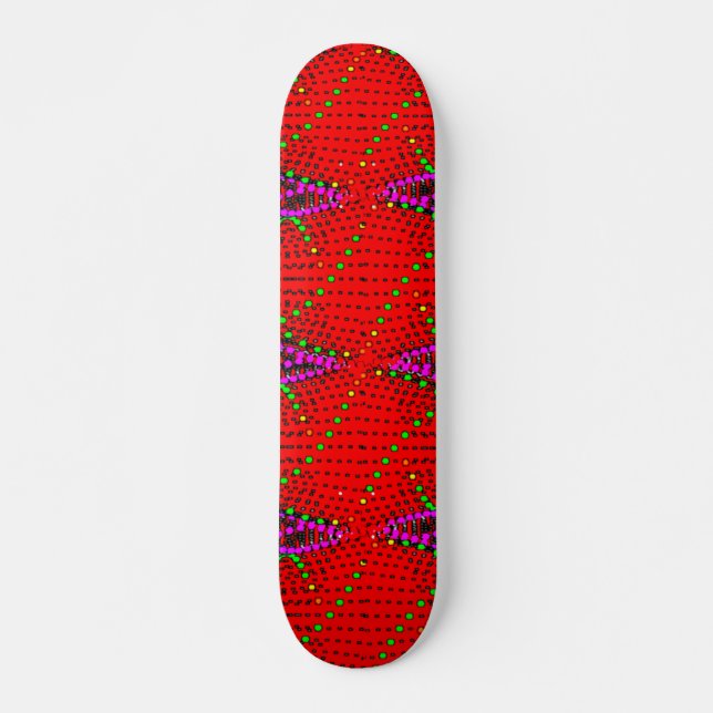 Vibrant 3D Digital Artwork Skateboard Deck (Front)