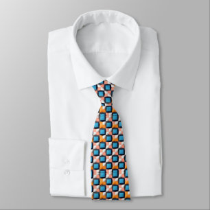 Vibrant 3D Geometric Illusion Pattern - Bold Colou Tie