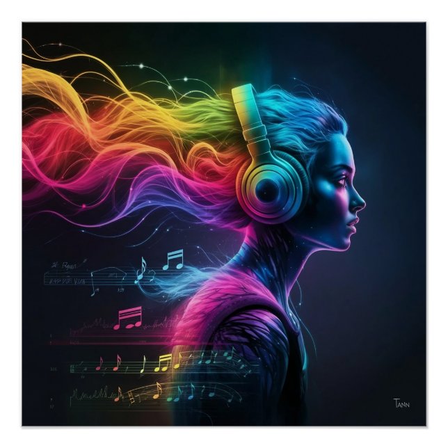  Vibrant 3D Water Painting with Swirling Patterns  Poster (Front)