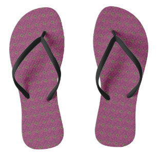 Vibrant 60s Psychedelic Paisley Retro Swirl Thongs