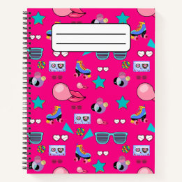 Vibrant 80s design notebook