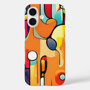 Vibrant Abstract: A Burst of Colour iPhone 16 Case