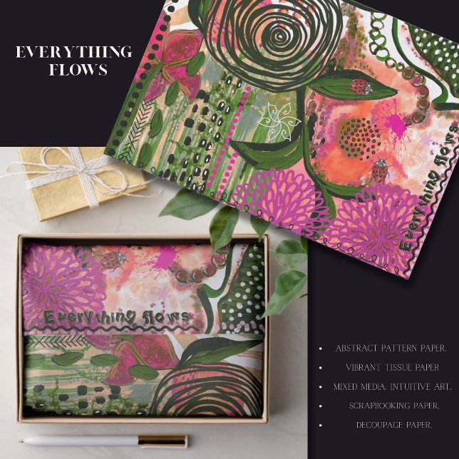 Vibrant Abstract Art Tissue Paper for Scrapbooking (Vibrant Abstract Art Tissue Paper for Scrapbooking)