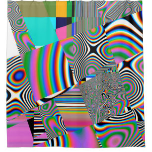 Vibrant abstract background. Colorful pattern. Geo Shower Curtain